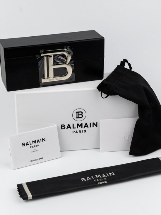 Balmain Women Sunglasses Titanium Gold Black Grey Geometric FIXE BPS-123A-54 main image 13